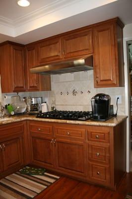 Another View. Stained cherry Kitchen. Granada Hill, Ca. 2 of 2