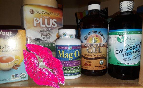 Found my sun warrior protein, aloe Vera, chlorophyll and the beloved Mag 0-7. My lifestyle essentials.