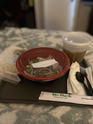 Original Pho order delivered by #grubhub