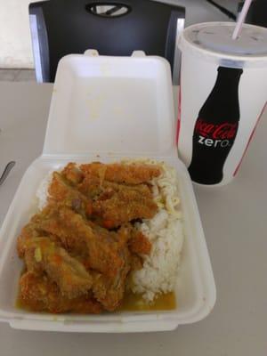 Chicken katsu curry from L&P Drive-In. Dined here for lunch on 12/22/13.