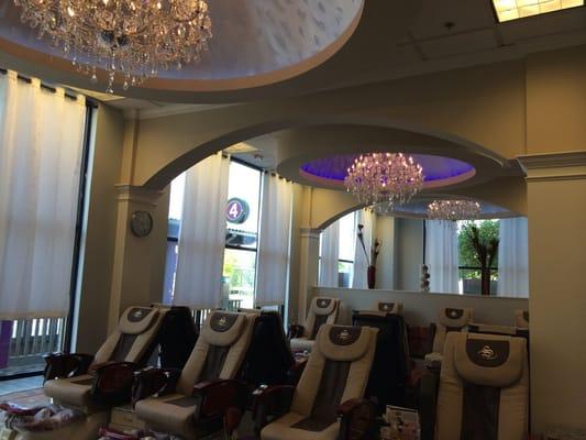 We have 16 spa chairs & 10 mani tables to pamper you in the most luxurious way! Customer service & sanitation is our priority!