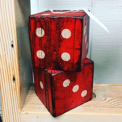 Reclaimed wood jumbo dice!