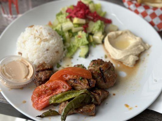 Lamb Shish Kebab Plate