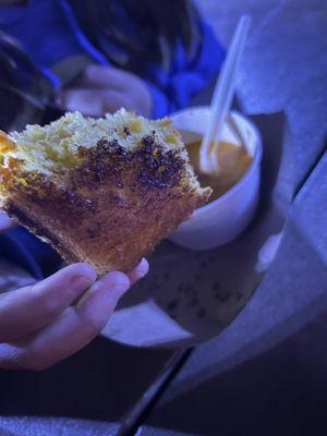 Grilled cheese & tomato soup. Food stand across from Arctic Rescue/Wild Arctic entrance.