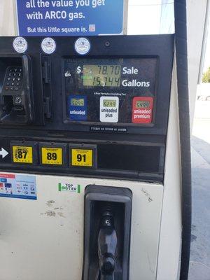 15.75 gallons...b