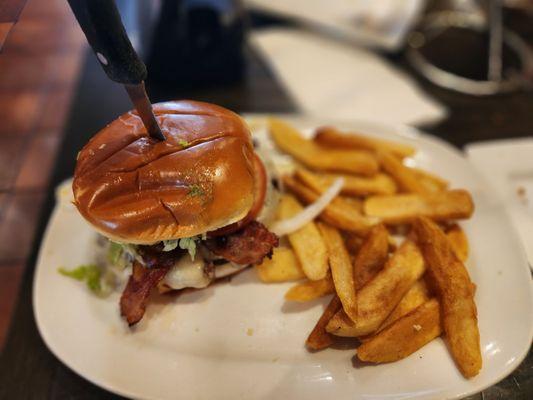 Guacamole bacon burger