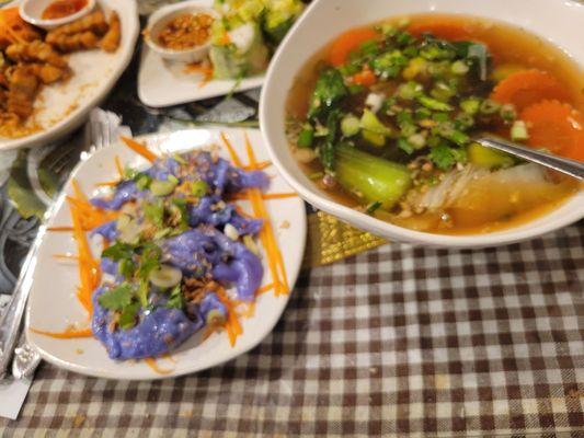 Massive soup with dumplings,