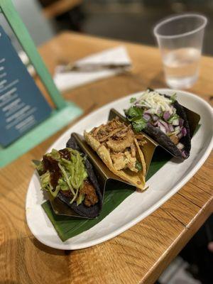 3 VEGAN TACO SAMPLER