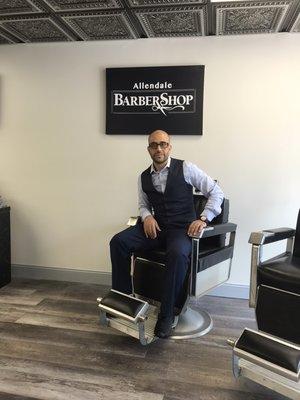 Barber Aziz, owner of Allendale barber shop