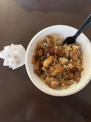 Chicken teriyaki bowl with brown rice