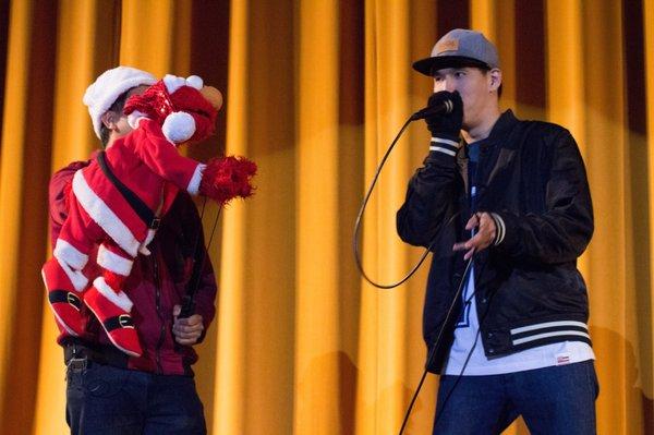 Elmo and Jason Tom at Kaimuki High School Performing Arts Center Auditorium