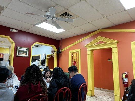 View inside the dining area.