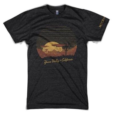 BACK IN STOCK ~ Hoof & The Horn // Yucca Valley Tee $30
   
 designed by Charlie Wagers