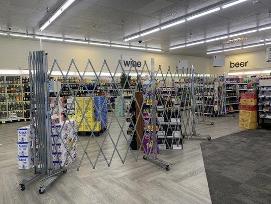 Gated wine and beer area