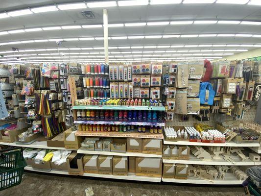 art / crafts section, most organized Dollar tree I 've visited ! great job staff !