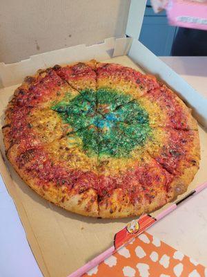 Tie Dye pizza on the Secret Menu