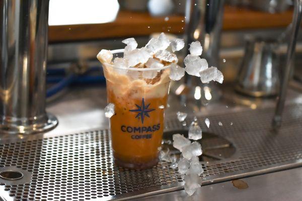 Compass Coffee Iced Cold Nitro Cold Brew with Cream