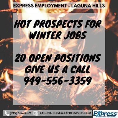 The weather outside may be #frightful, but a job through #ExpressEmploymentlagunahills can be #delightful! Fill your #pockets with some #ext