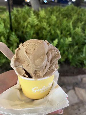 Single scoop of Coffee Gelato, 3rd place winner of international competition