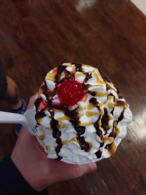 Turtle Sundae with Peanut Butter Twist ice cream. Yum!