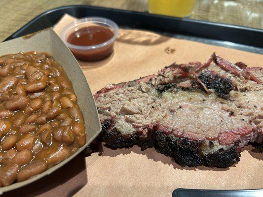 Brisket and baked beans