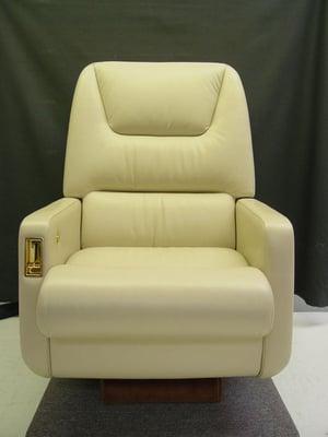 Seat upholstery for private jets.