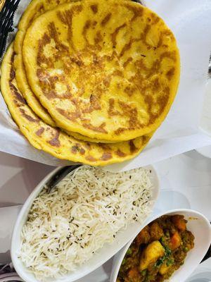 Makki Di Roti (2pc) Jeera Rice