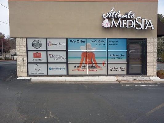 Atlanta MediSpa.  The best way to advertise through window graphics.