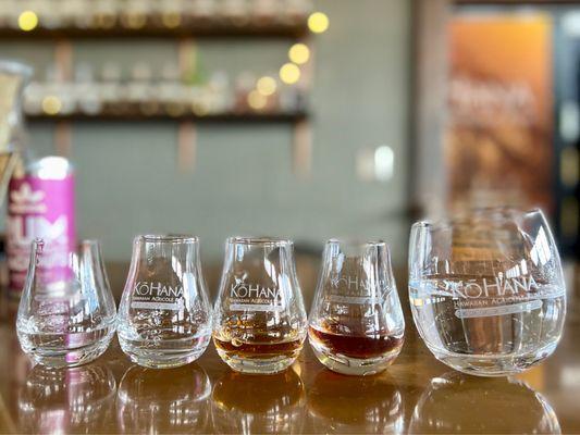 Four rum tastings