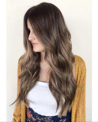 Megan from Ricardo's Hair Design in Anaheim Hills using Radiance hair extensions in color #6 length 18"