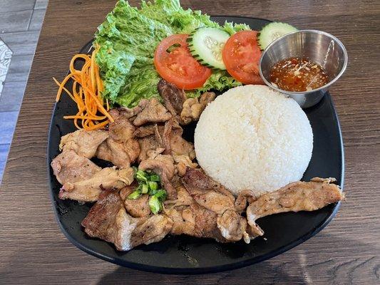 30. Broken Rice with Grilled Pork Chop