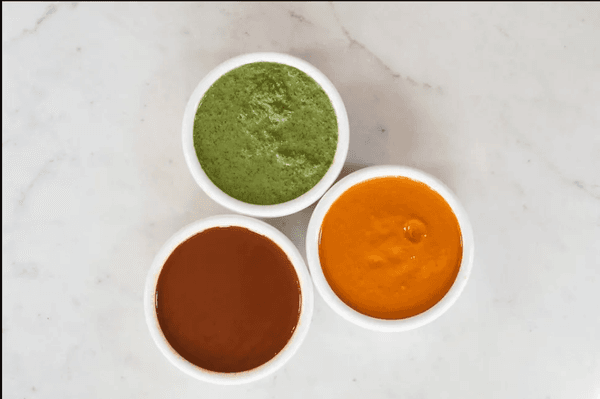 Trio of Chutneys -- Mint - Tamarind - Spicy