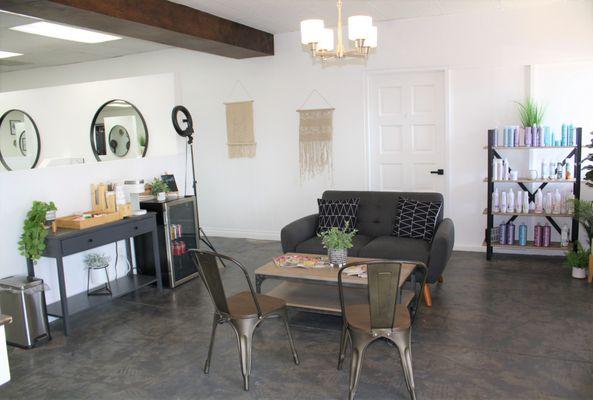 Reception area with snack and refreshment bar.