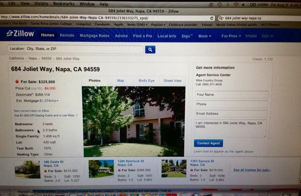 Property is listed for sale at Zillow.com- 08/09/2013