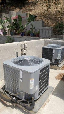 2 brand new units Grand had installed cleanly at the top of our home. The HVAC system has never been this strong/efficient before!