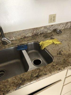 Move-in condition: Dirty sink