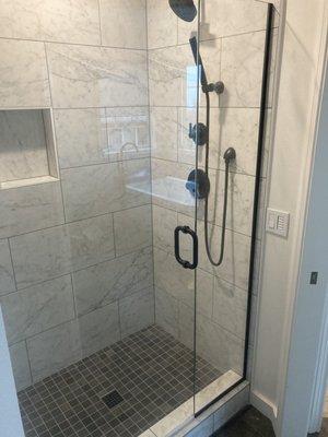 Shower door completed