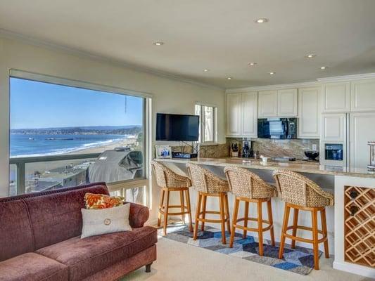 Who wouldn't enjoy cooking in this chef's kitchen with those views! 260 Rio Del Mar #34