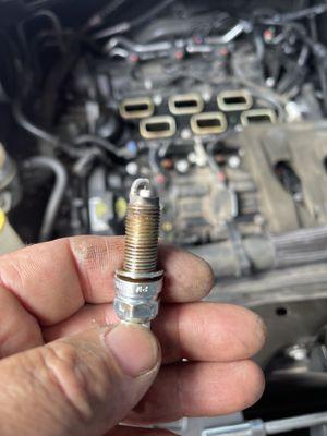 This is my supposedly recently change, spark plug