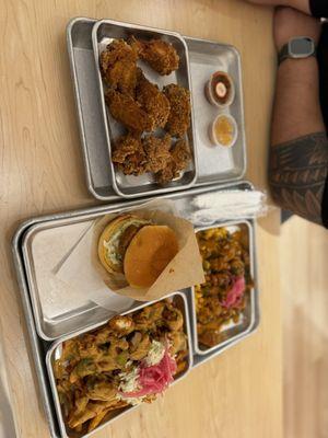 Masala wings, Murga Masala Sandwich, Badmaash's Mac and Cheese, Badmaash's Fries