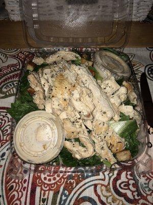 Grilled chicken Caesar salad