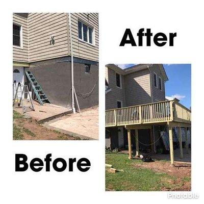 Before & After Deck Building in Saddle Brook, NJ