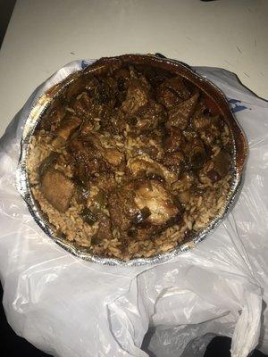 Stew Chicken w. Rice and Peas