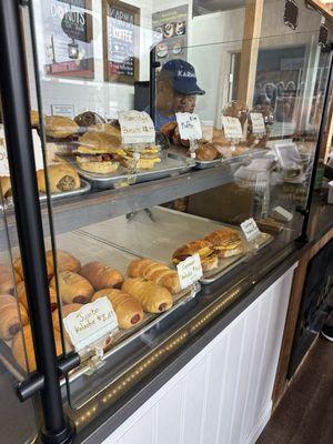 Many selections of kolaches and sandwiches