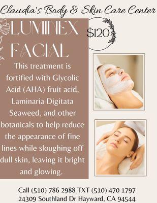 This is one of many different treatments we offer! If you are interested in learning more see our Rejuvenating Facials on our website!