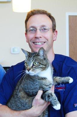 Dr. David Santisi with his cat, Eli!