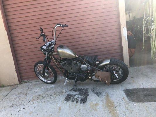 Custom from the ground up rigid chopper