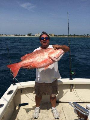 Genuine Red Snapper caught while fishing on the Hamr'time.