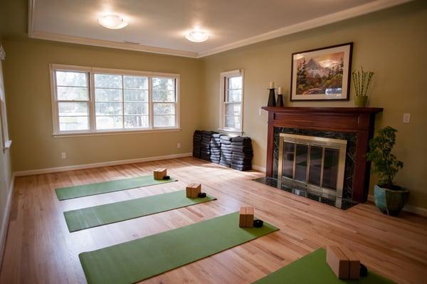 Our movement studio and fireside suite