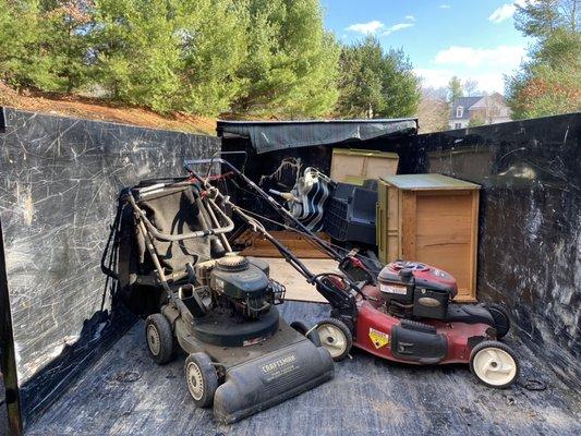 Garage clean out for a customer in Hudson, MA.